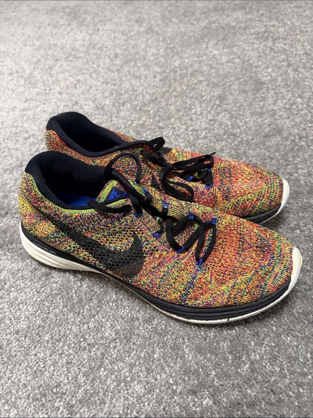 Nike Multicolor Flyknit Trainers with Black Swoosh